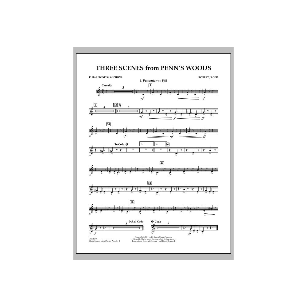 Three Scenes From Penn''s Woods - Eb Baritone Saxophone