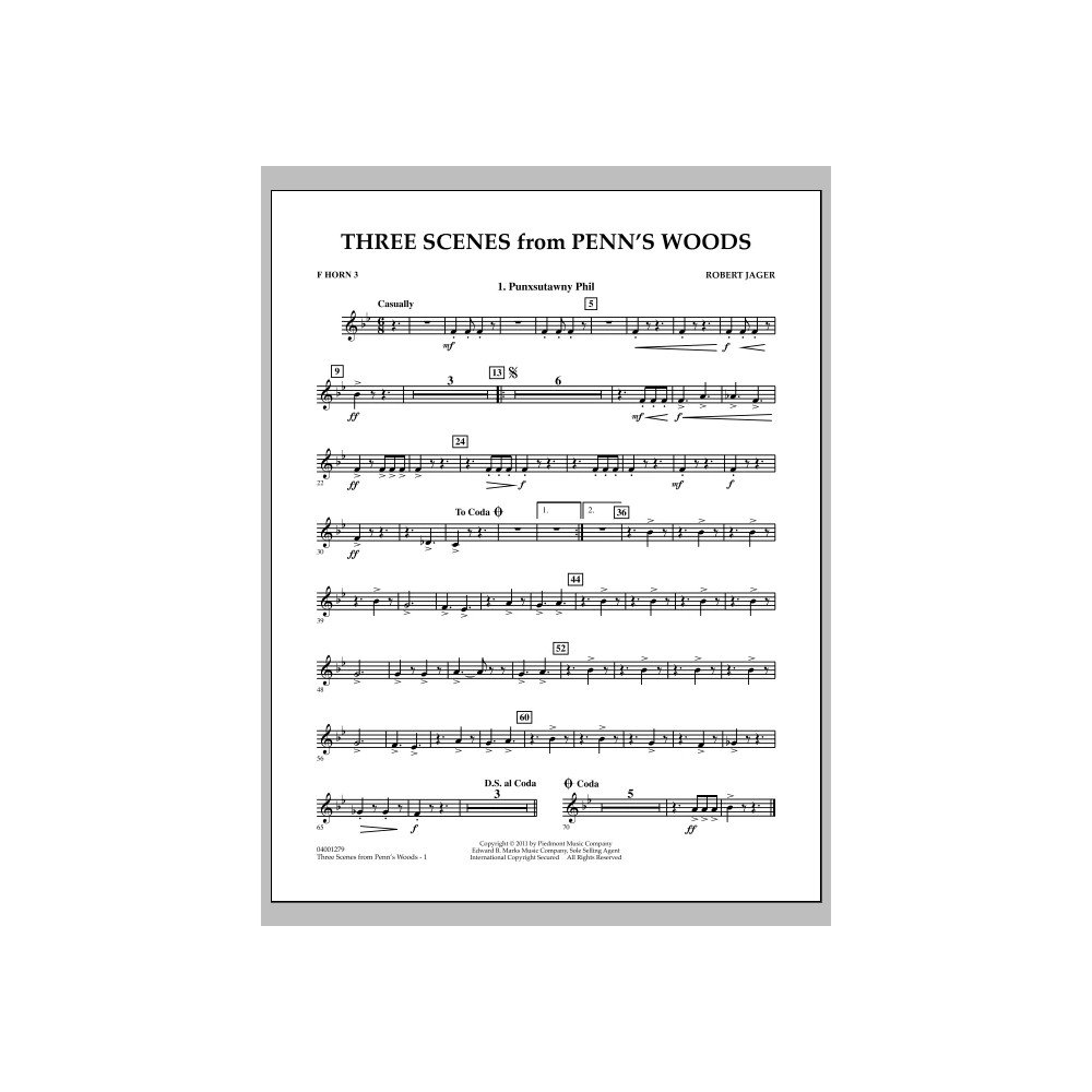 Three Scenes From Penn''s Woods - F Horn 3