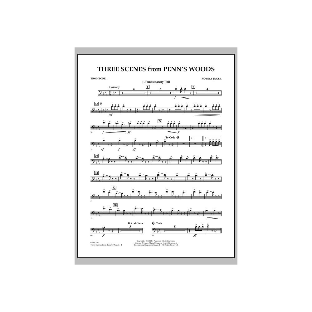 Three Scenes From Penn's Woods - Trombone 1