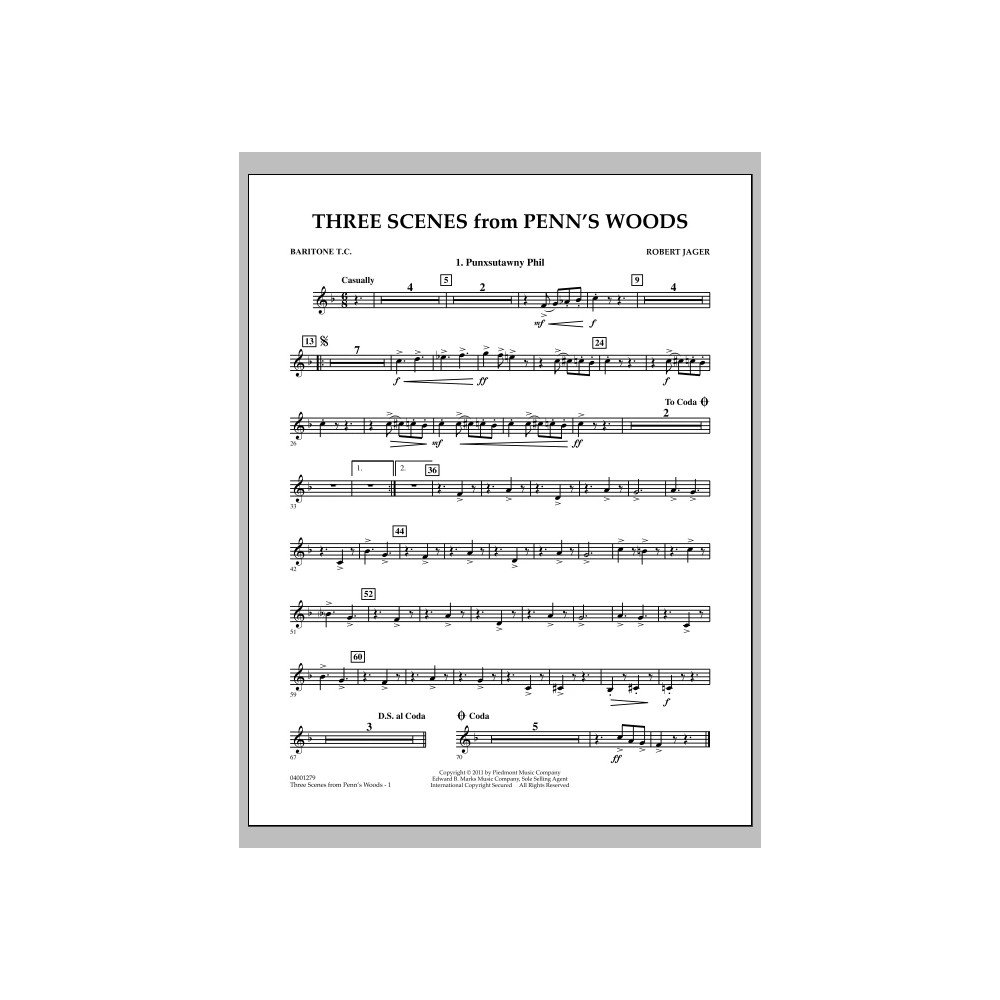Three Scenes From Penn's Woods - Baritone T.C.