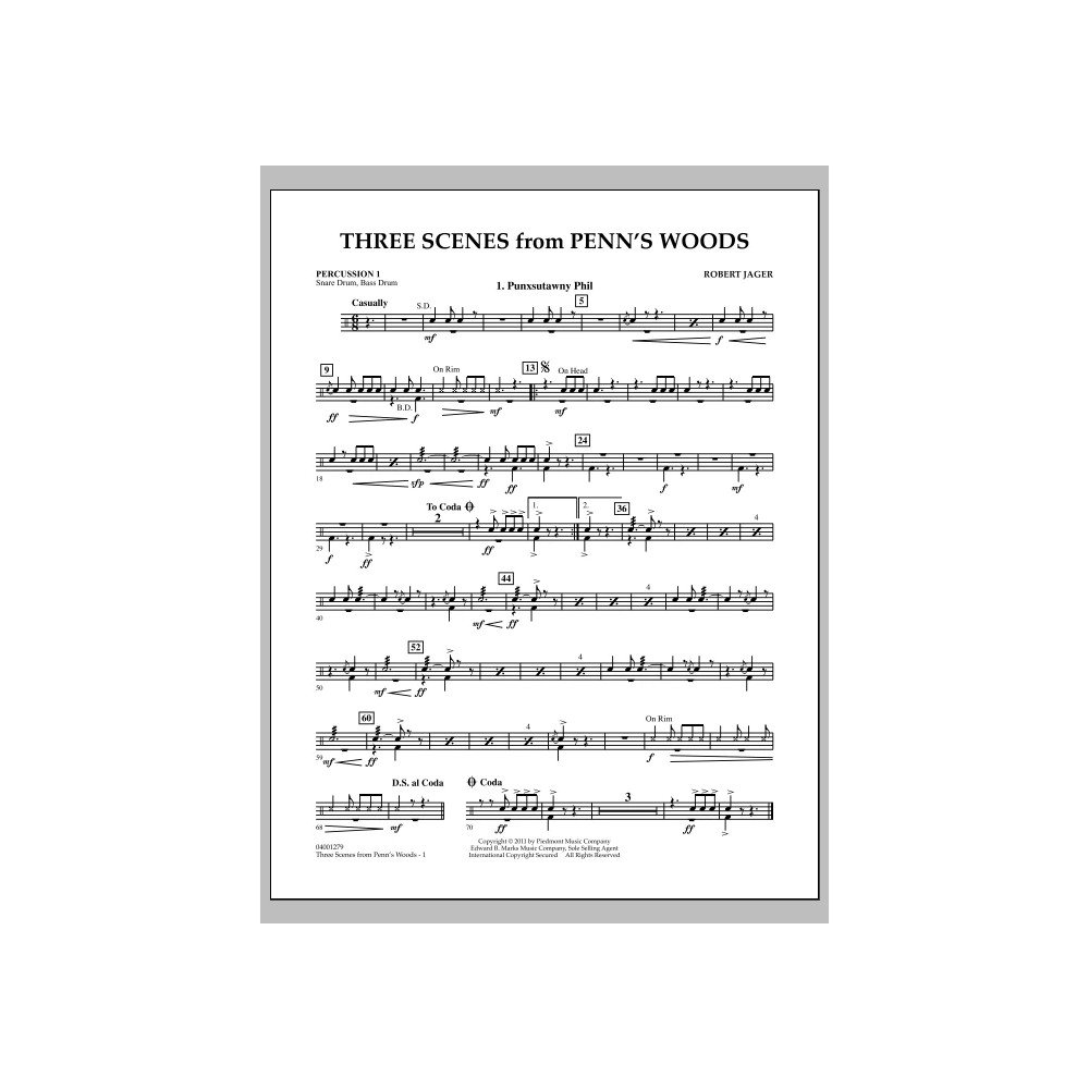 Three Scenes From Penn's Woods - Percussion 1