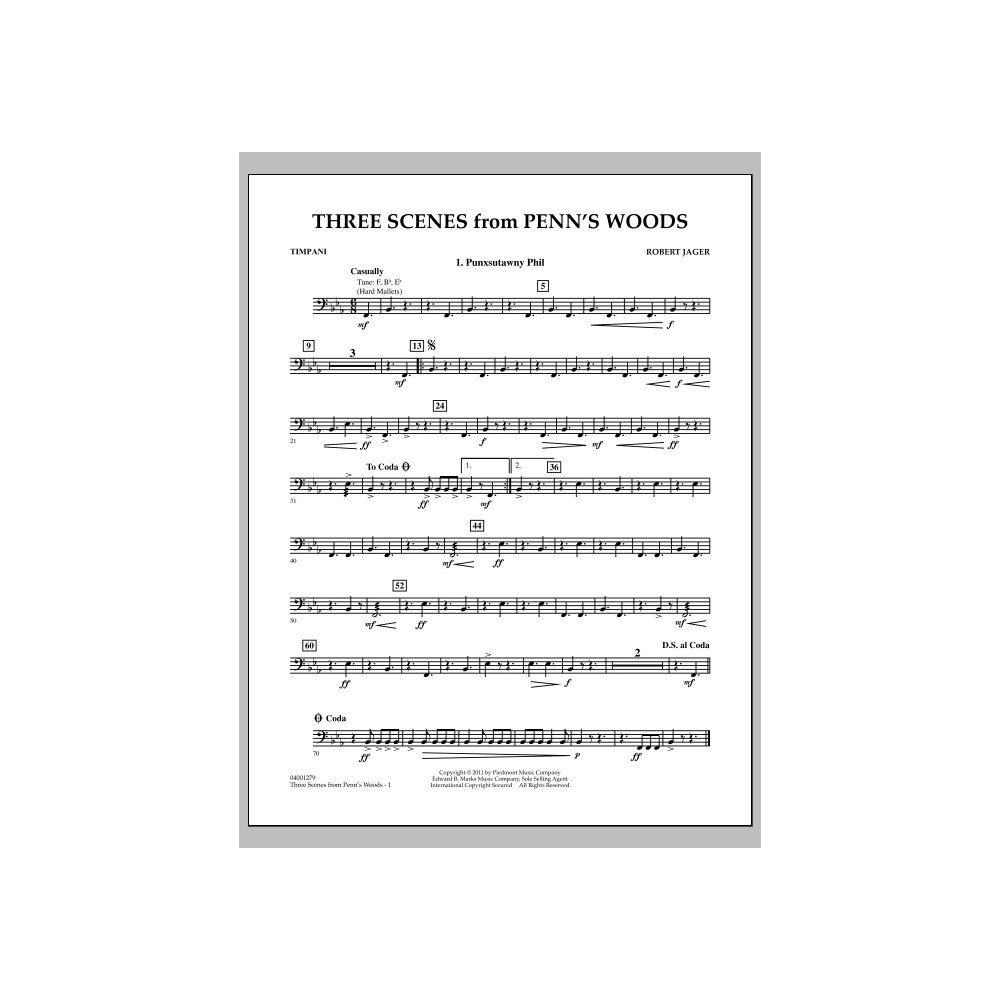Three Scenes From Penn's Woods - Timpani