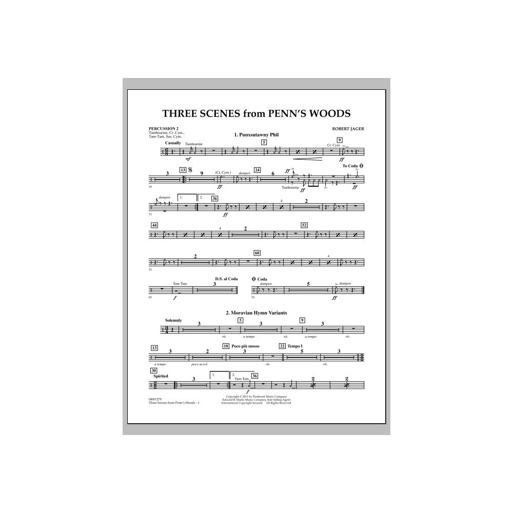 Three Scenes From Penn's Woods - Percussion 2
