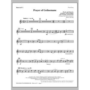 Prayer Of Gethsemane - F Horn 1