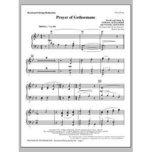 Prayer Of Gethsemane - Keyboard String Reduction