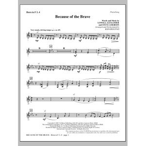 Because Of The Brave - F Horn 3 & 4