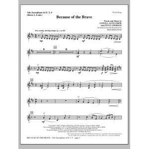 Because Of The Brave - Alto Sax 3-4 (sub. Horn 3-4)