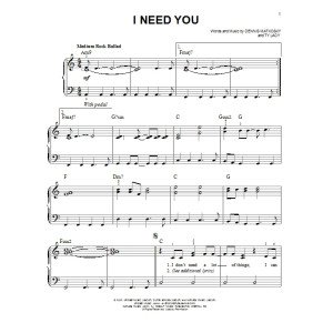 I Need You