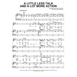 A Little Less Talk And A Lot More Action