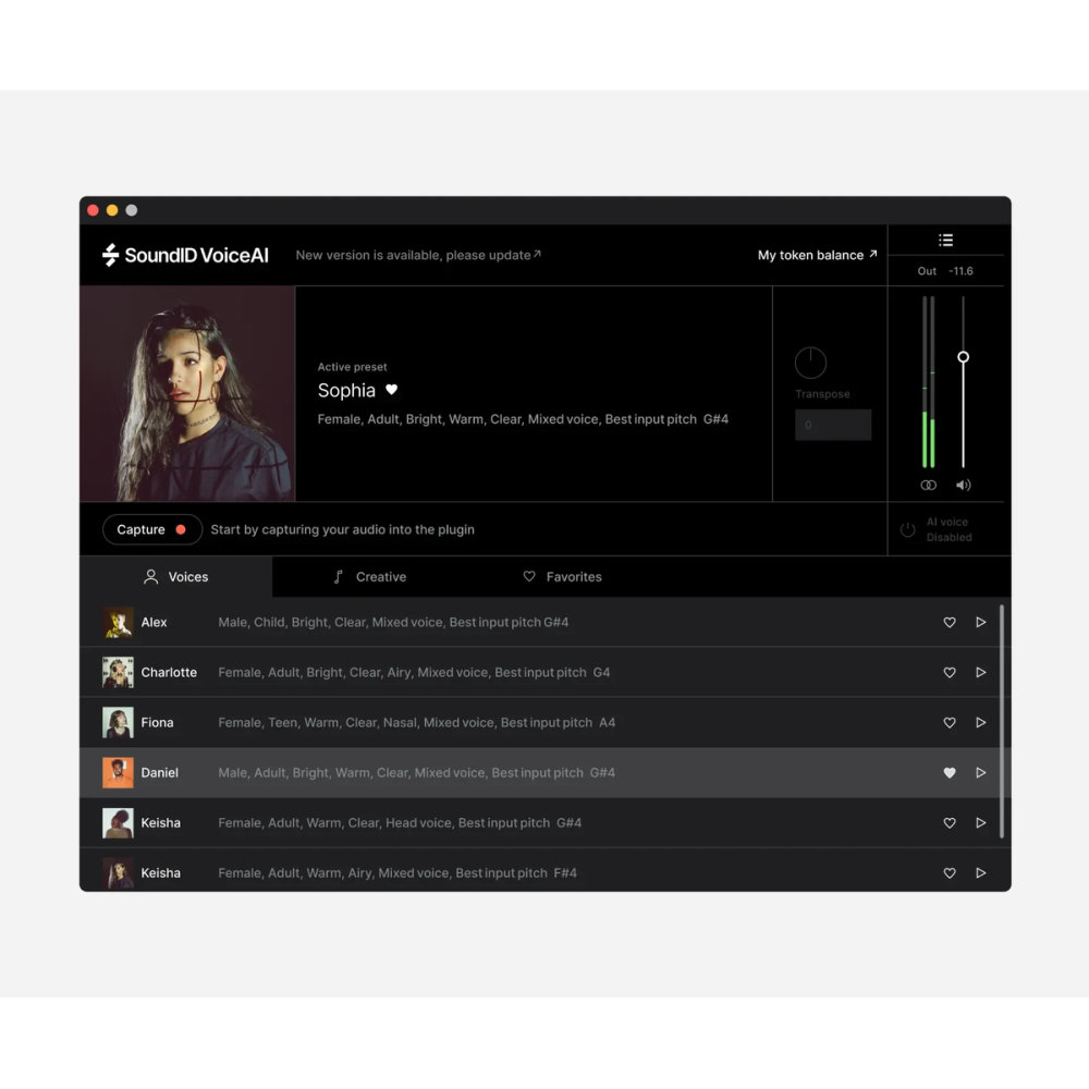 Paquete de tokens amplio SoundID VoiceAI - 360 000 tokens