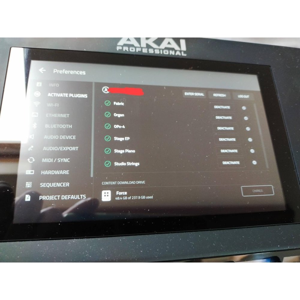 Akai Force SSD 250GB + MPC Instrument Collection