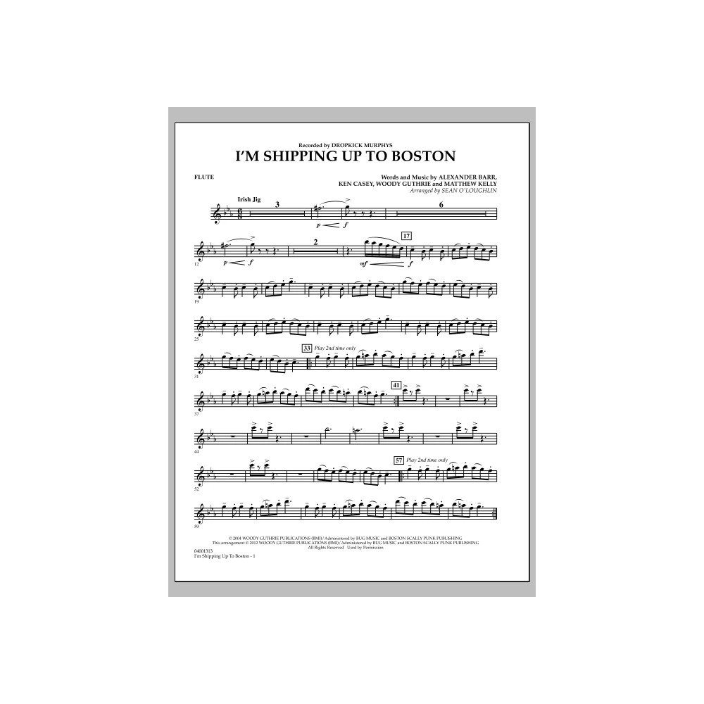 I'm Shipping Up To Boston - Flute