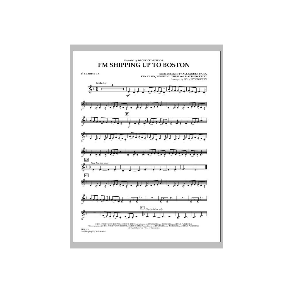 I'm Shipping Up To Boston - Bb Clarinet 3
