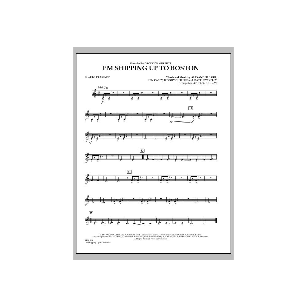 I'm Shipping Up To Boston - Eb Alto Clarinet
