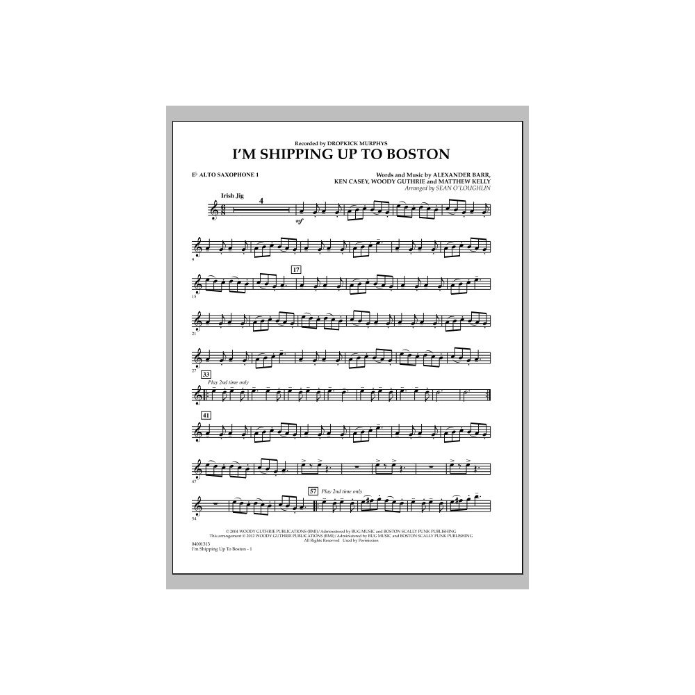 I'm Shipping Up To Boston - Eb Alto Saxophone 1