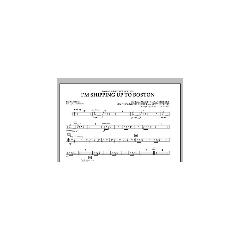 I'm Shipping Up To Boston - Percussion 2