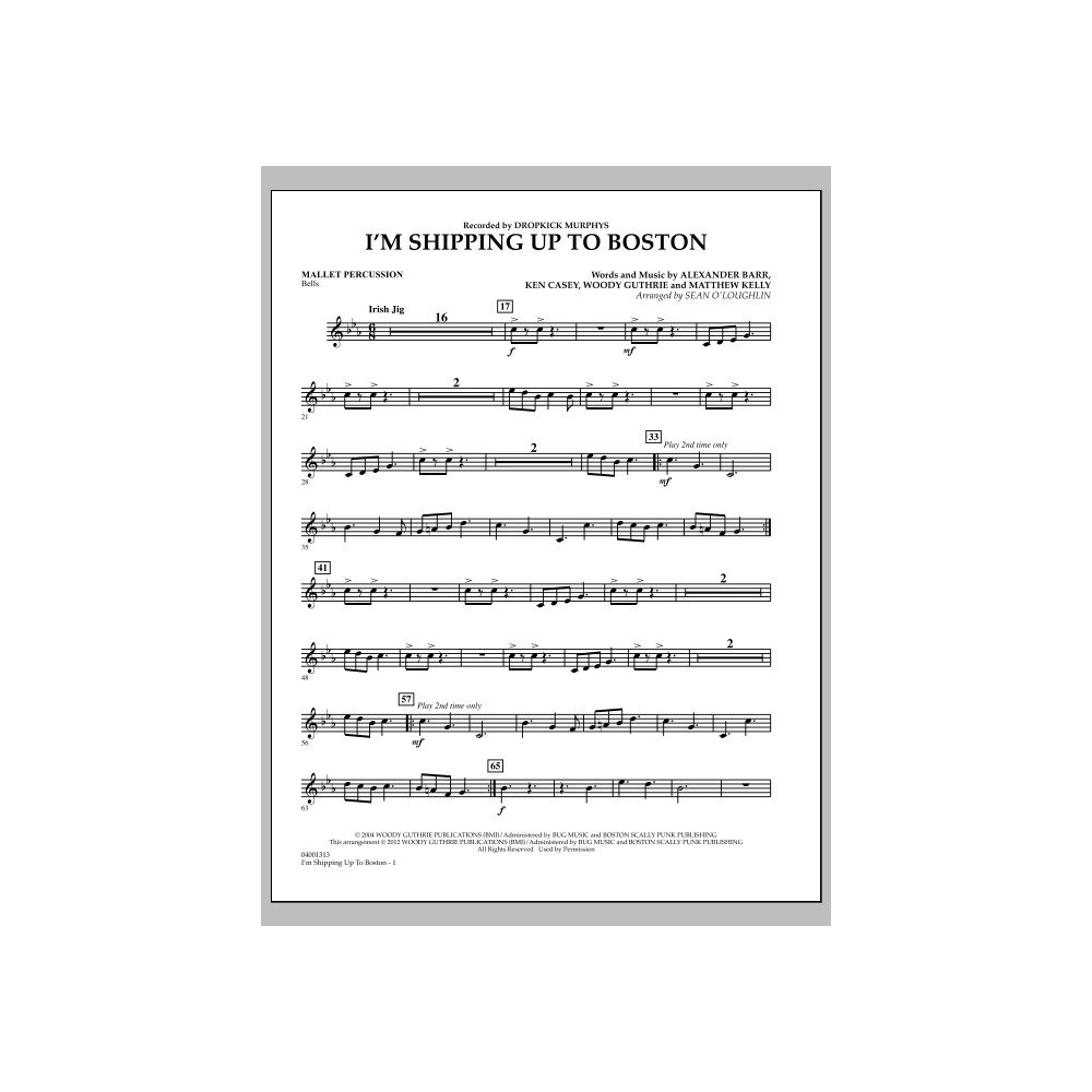 I'm Shipping Up To Boston - Mallet Percussion