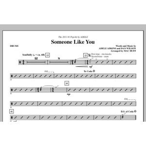 Someone Like You (arr. Mac Huff) - Drums