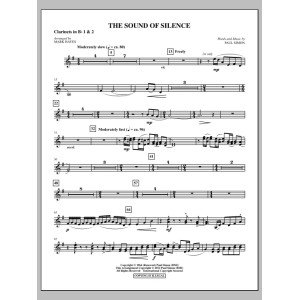 The Sound Of Silence (arr. Mark Hayes) - Bb Clarinet 1,2