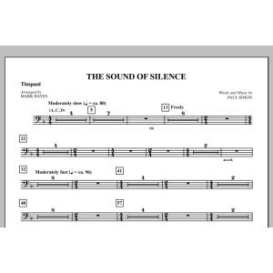 The Sound Of Silence (arr. Mark Hayes) - Timpani