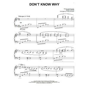 Don't Know Why (arr. Phillip Keveren)