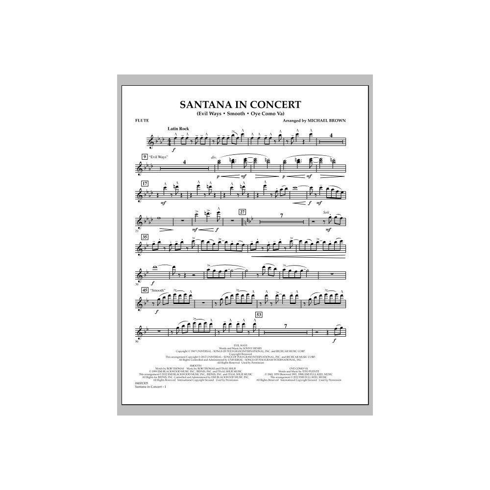Santana In Concert - Flute