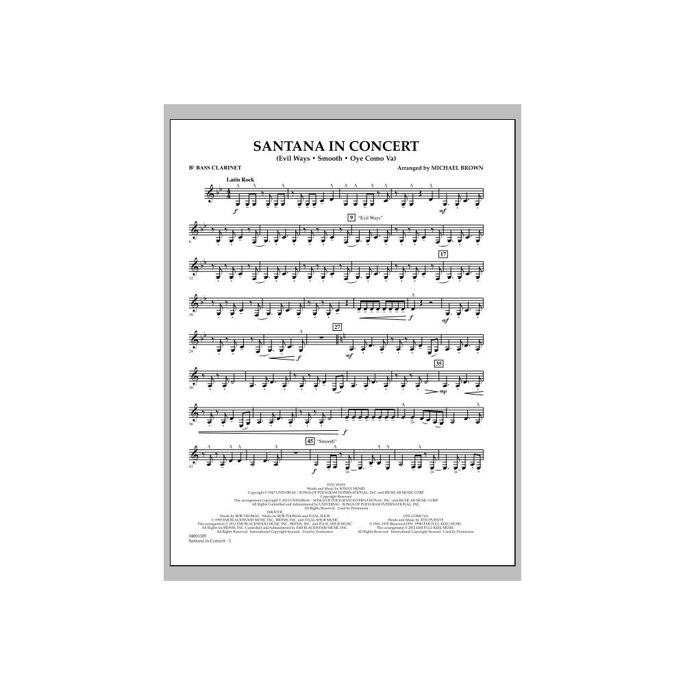 Santana In Concert - Bb Bass Clarinet
