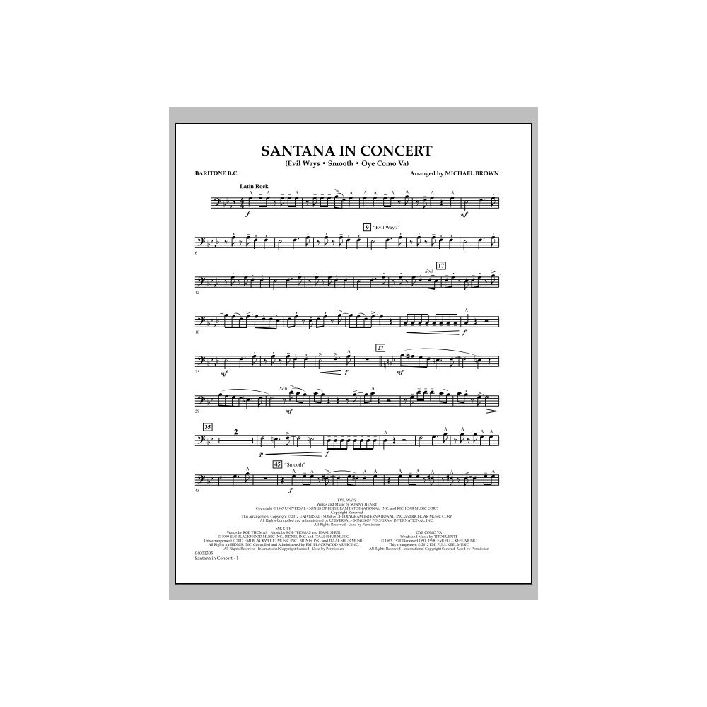 Santana In Concert - Baritone B.C.