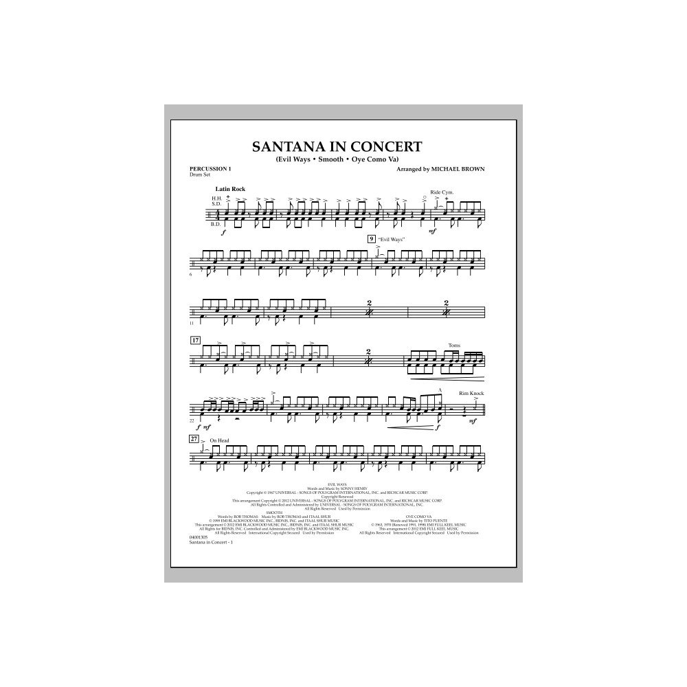 Santana In Concert - Percussion 1