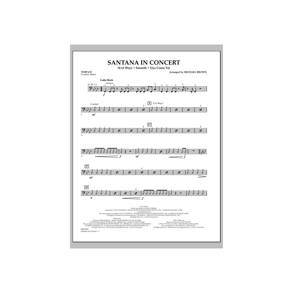 Santana In Concert - Timpani