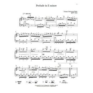 Prelude In E Minor, BMV 938