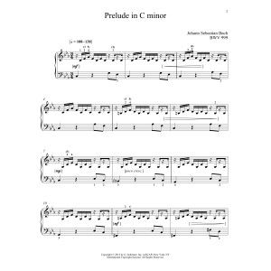 Prelude In C Minor, BMV 999