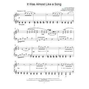 It Was Almost Like A Song