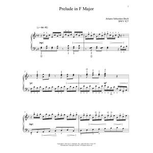 Prelude In F Major, BMV 927