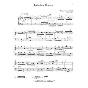 Prelude In D Minor, BMV 935
