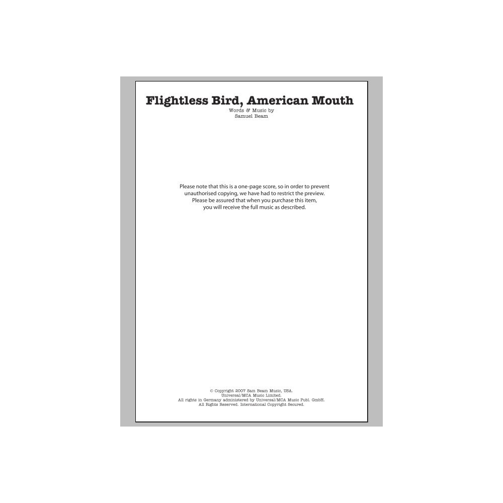 Flightless Bird, American Mouth