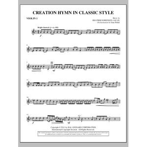 Creation Hymn In Classic Style - Violin 1