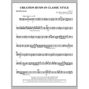 Creation Hymn In Classic Style - Double Bass
