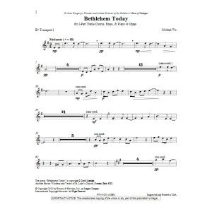 Bethlehem Today - Bb Trumpet 1
