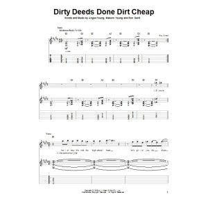 Dirty Deeds Done Dirt Cheap