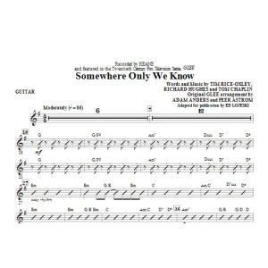 Somewhere Only We Know - Guitar