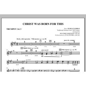 Christ Was Born For This - Bb Trumpet 2,3