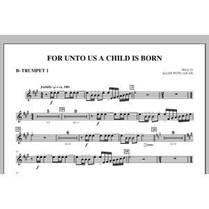 For Unto Us A Child Is Born - Bb Trumpet 1