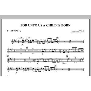 For Unto Us A Child Is Born - Bb Trumpet 2