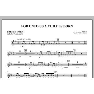 For Unto Us A Child Is Born - F Horn 1 (Alternate)