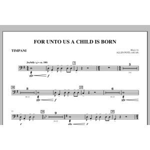 For Unto Us A Child Is Born - Timpani