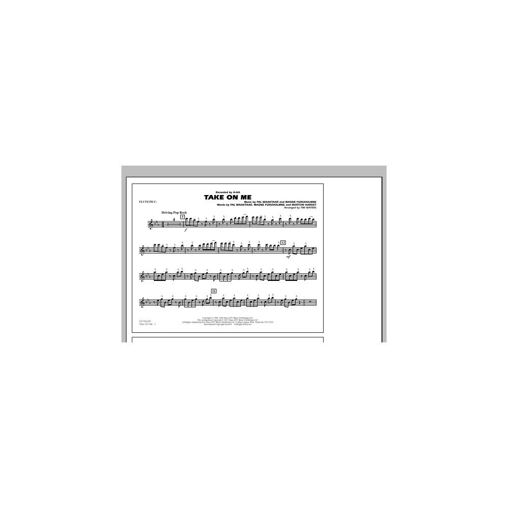 Take On Me - Flöte/Piccolo