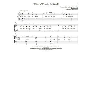 What A Wonderful World (arr. Carolyn Miller)