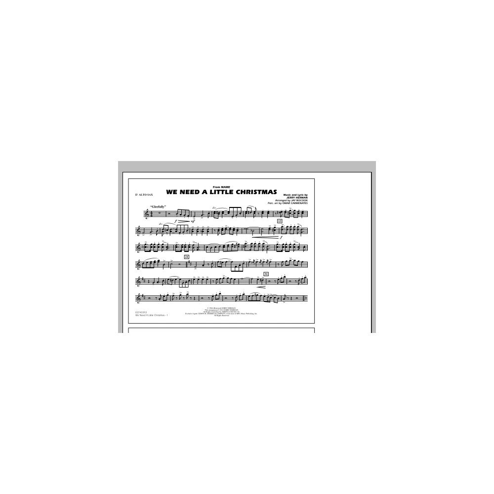 We Need A Little Christmas - Eb Alto Sax