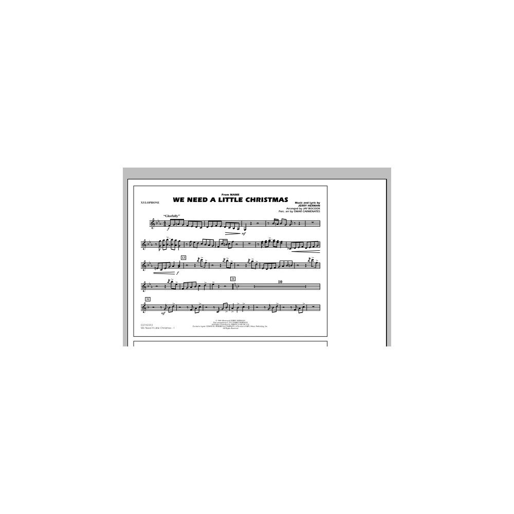 We Need A Little Christmas - Xylophone